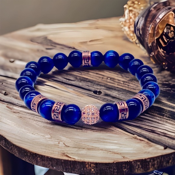 Blue TigerEye bracelet - Picture 5 of 6